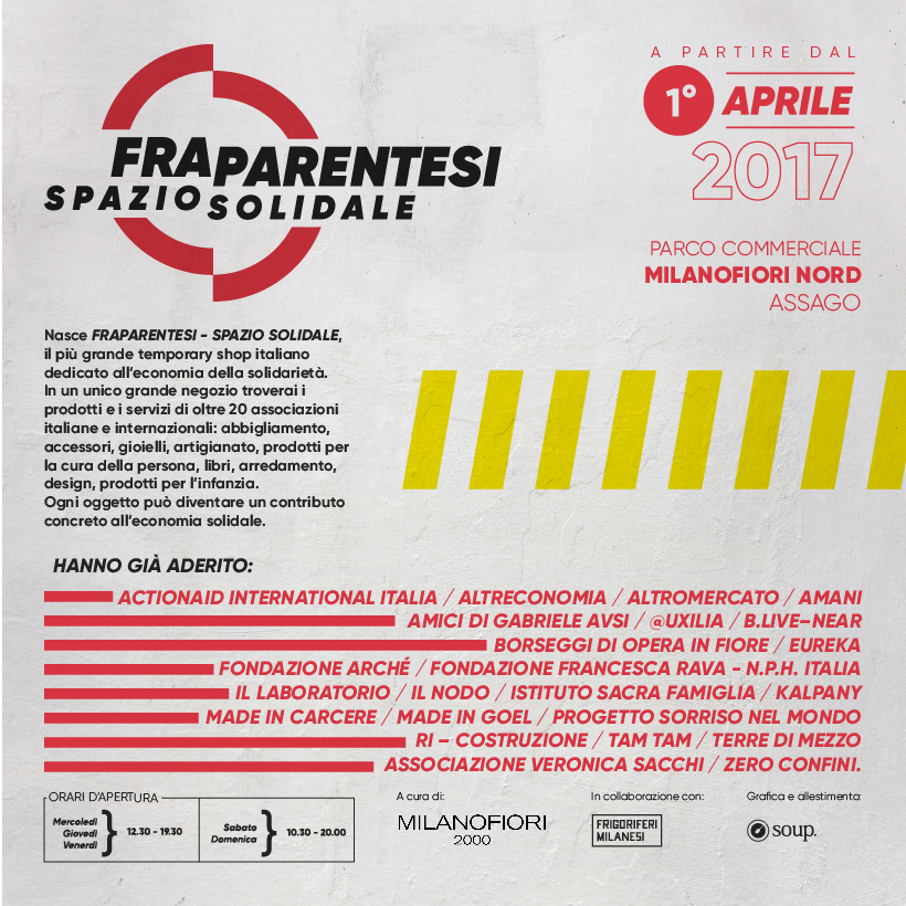 Il Laboratorio è presente a “Fraparentesi – spazio solidale”!